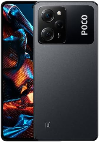 Xiaomi Poco X5 PRO 5G + 4G Volte Global Unlocked 128GB + 6GB GSM 6.67″ 108 mp Triple Camera (ONLY Tmobile Mint Tello USA Market) + (Car Fast Car 51W Charger Bundle) (Black)