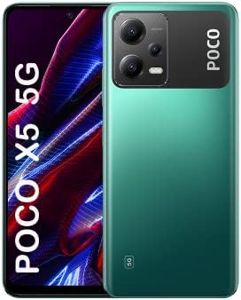 Xiaomi Poco X5 5G + 4G Volte Global Unlocked 128GB + 6GB GSM 6.67″ 48 mp Triple Camera (ONLY Tmobile Mint Tello USA Market) + (Car Fast Car 51W Charger Bundle) (Green)