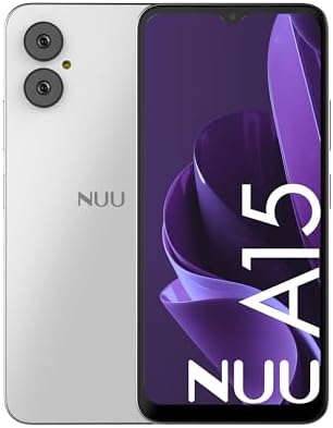 NUU A15 Unlocked Android Cell Phone, Perfect for Teenagers, Dual SIM 4G, 6.5″ HD+, 4GB + 128GB, Android 13, Compatible with T-Mobile, Pure White, US Warranty & Hotline Support, 2023