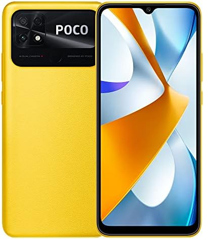 Xiaomi Poco C40 4G LTE 32GB + 3GB Global Version Unlocked 6.71″ 6000mAh 13MP Dual Camera (Not Verizon Sprint Boost Cricket Metro At&T) + (w/Fast Car 16W Charger Bundle) (Yellow (Global Version))