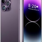 Echoamo A14 Pro Max Smartphone, 5G Unlocked Cell Phone 6GB+256GB Smartphone Android 13, 6000mAh Battery, 6.82″ FHD+ Display 120Hz 64MP Camera, Dual SIM Octa-Core Phone GPS/Fingerprint/Face ID Purple