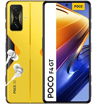 Poco F4 GT 5G + 4G LTE 128GB + 8GB Factory Unlocked 6.67″ 120Hz 64Mp Triple Camera (Not Verizon Sprint Boost Cricket Metro At&T) + (w/Fast Car Charger Bundle) (Cyber Yellow)