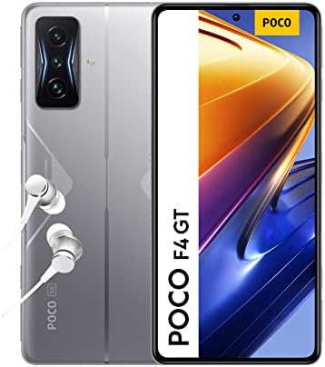 Poco F4 GT 5G + 4G LTE 256GB + 12GB Factory Unlocked 6.67″ 120Hz 64Mp Triple Camera (Not Verizon Sprint Boost Cricket Metro At&T) + (w/Fast Car Charger Bundle) (Knight Silver)