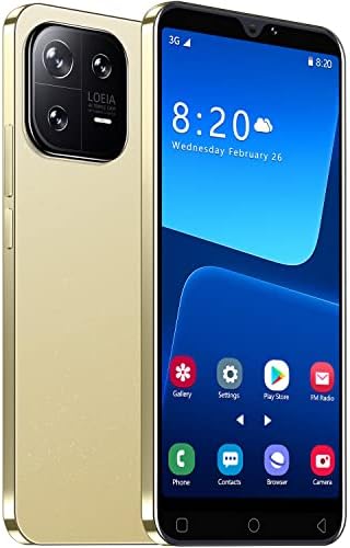 F2FTlk Cheap Mobile Phones，M13Pro 5.0“ Android 9.0 Smartphone, 16GB ROM(Extendable to 128GB,Dual SIM Dual Camera, WiFi,Bluetooth,GPS Basic Cell Phones (M13Pro-Golden)