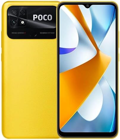 Xiaomi Poco C40 4G LTE 64GB + 4GB Global Version Unlocked 6.71″ 6000mAh 13MP Dual Camera (Not Verizon Sprint Boost Cricket Metro At&T) + (w/Fast Car 51W Charger Bundle) (Yellow (Global Version))