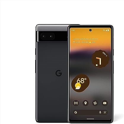 Google Pixel 6a – 5G Android Phone – Unlocked Smartphone with 12 Megapixel Camera and 24-Hour Battery – Charcoal