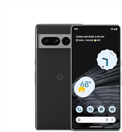 Google Pixel 7 Pro – 5G Android Phone – Unlocked Smartphone with Telephoto/Wide Angle Lens, and 24-Hour Battery – 128GB – Obsidian