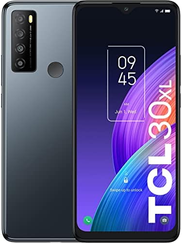 TCL 30XL Unlocked Cell Phone, 6.82 inch Vast Display, 5000mAh Battery, Android 12 Smartphone, 50MP Rear 13MP Front Camera, 6GB RAM 64GB ROM, US Version, Dual Speaker, LTE 4G Phone, Night Mist