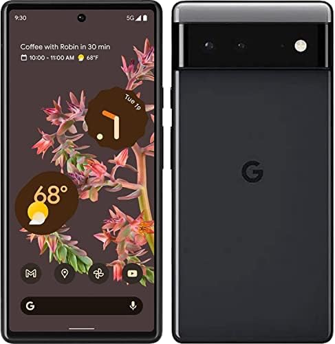 Google Pixel 6 5G Smartphone with Wide and Ultrawide Lens – 128GB – Stormy Black