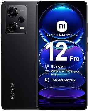 Xiaomi Redmi Note 12 Pro 5G + 4G (128GB + 6GB) Factory Unlocked 6.67″ 50MP Triple Camera (Only Tmobile/Metro/Mint USA Market) + Extra (w/Fast Car Charger Bundle) (Midnight Gray)