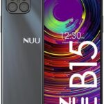 NUU B15 Unlocked Android Cell Phone, Dual SIM 4G, 6.78” Full HD+ Display, 90Hz, Quad-Camera 48 MP, 4GB + 128GB, 5000 mAh, 18W Fast Charge, Black, US Warranty & Hotline Support